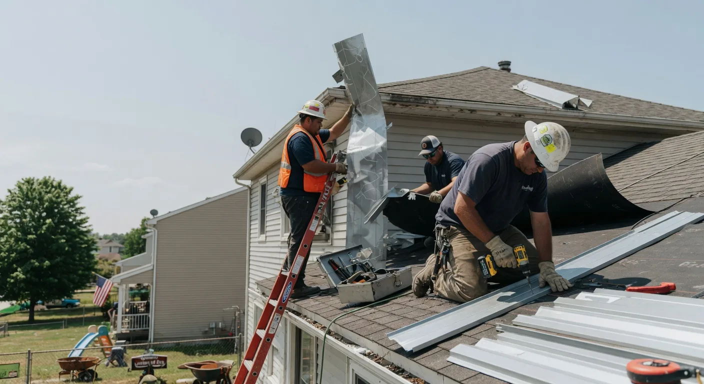 Storm Damage Metal Roof Repair in Detroit, ME